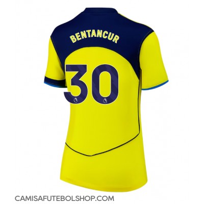 Camisa de time de futebol Tottenham Hotspur Rodrigo Bentancur #30 Replicas 3º Equipamento Feminina 2025-26 Manga Curta Camisa de time de futebol Tottenham Hotspur Rodrigo Bentancur #30 Replicas 3º Equipamento Feminina 2025-26 Manga Curta